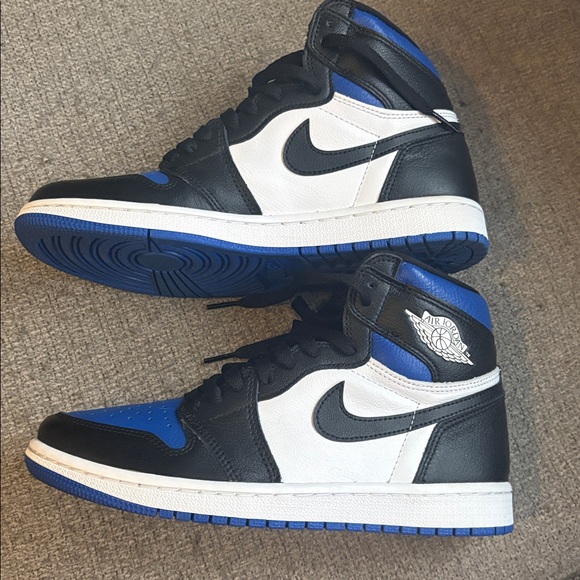 Nike Air Highfirce high -Top Black and Blue Sneakers - Picture 8 of 10